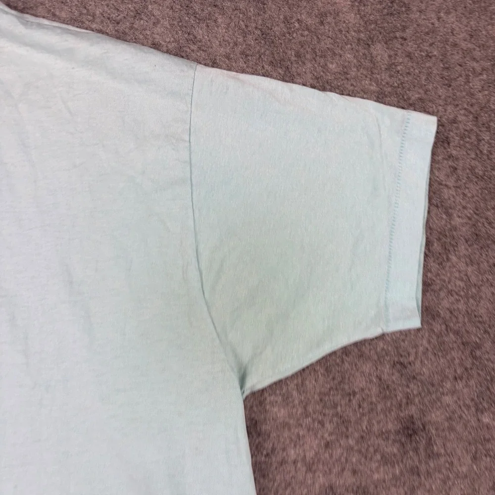 Champion T Shirt Mens XL Light Blue Script Logo Vintage 80s 90s Distressed - Picture 13 of 16